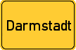 Ortstafel von Darmstadt